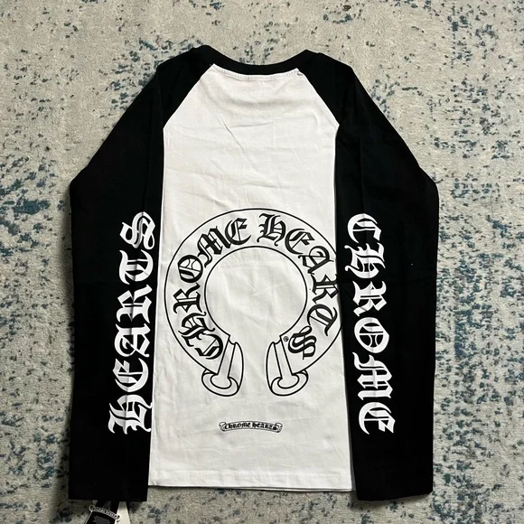 Chrome Hearts Kids Black and White Long Sleeve Tee - Picture 2 of 3